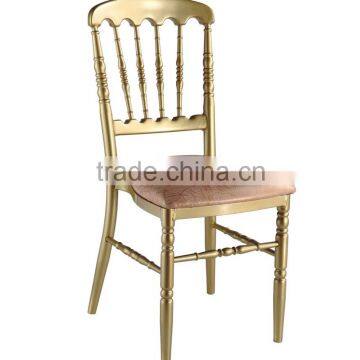 Hot Quality Wholesale Aluminum Golden Wedding banquet Napoleon Chair