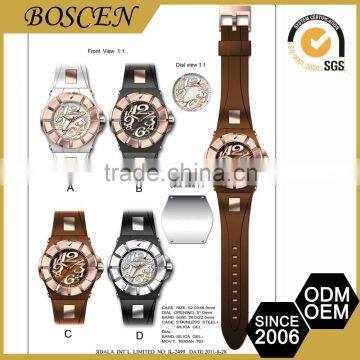 Fashion Style Customized Logo Printed Adjustable Bracelet Japan Movt Quartz Watch Stainless Steel Bezel                        
                                                                Most Popular
