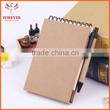 New Design Eco Paper Notebook 60 Sheets With Line 13.5*9.5cm Notebook With Sticky Note Ball Pen