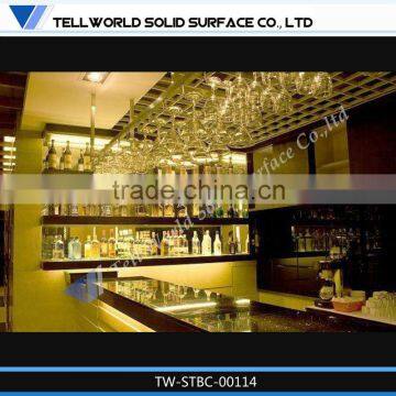 2014 modern popular beauty high-end luxury acrylic solid surface restuarant bar counter furniture designs