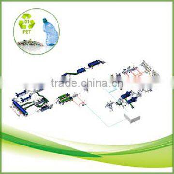 PET bottle crushing washing drying recycling line