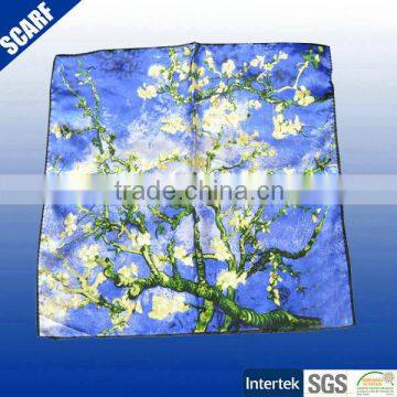 2016 new design handmade silk scarf head scarf