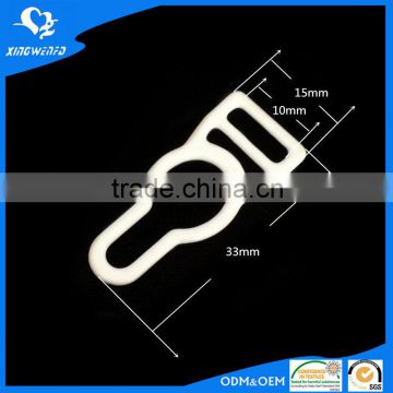 White nylon coated metal garter hook 10mm