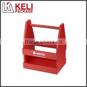 Customized red color Wooden Tote