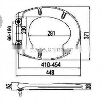 Rectangular Toilet Seat Duroplast Toilet Seat Soft Close Quick Release Wc Sitz