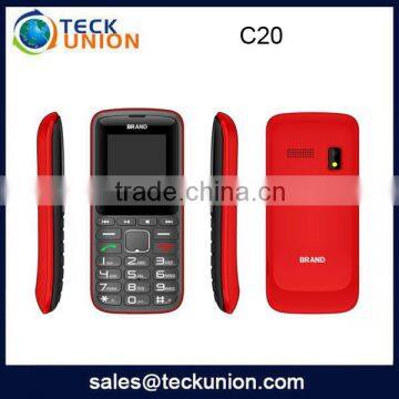 C20 1.77inch best keypad red color mobile phone basic function cellular