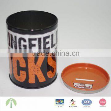 money bank saving tin box