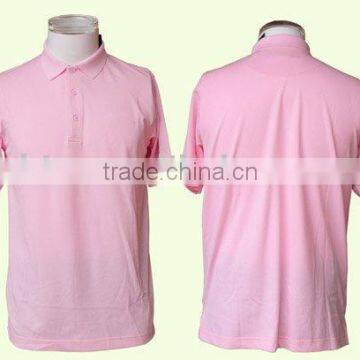 plain pink men light polo shirt made of polyester