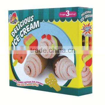 Popular Playdough game with childrens ice cream modeling clay