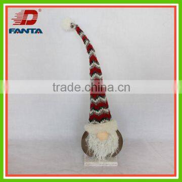 Hot selling clothware cutie santa for Christmas ornament with wood body