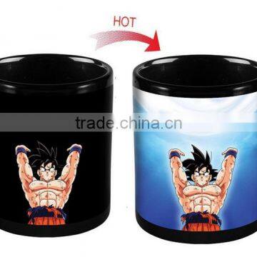 creative hot-selling promotional 300-400ml cartoon temperature color changing heat sensitive magic ceramic gift mug