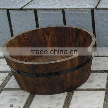 wooden flower planter