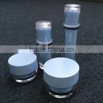 Blue acrylic material cream and lotion packaging set