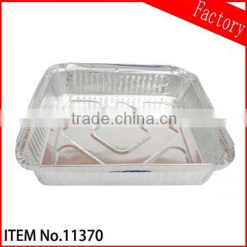 Disposable aluminum foil food container/fast food plate/BBQ tin tray in guangzhou