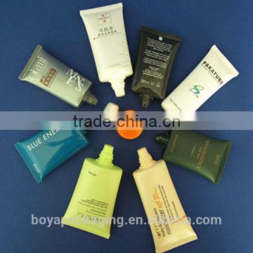 flat plastic cosmetic tube