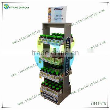 2-sided wood display Beverage Display Rack YM4157W