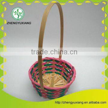 Handmade bamboo easter basket with handle