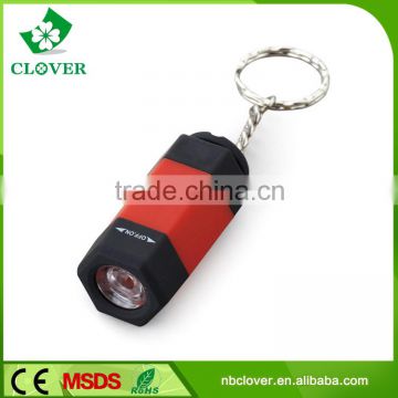 ABS material USB rechargeable led mini flashlight keychain