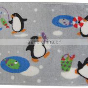 animal printed polyester fiber door mat