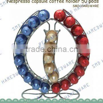 New Design Chrome Metal Nespresso Coffee Capsule Dispensers