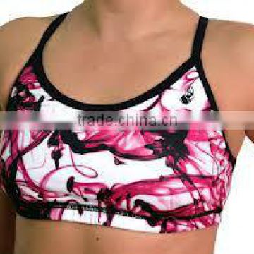 custom dye sub sports bra