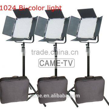 CAME-TV High CRI Bi-color 3 X 1024 LED Video Lights Studio TV Lighting +Free Bag