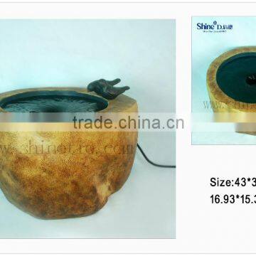 Polyresin Indoor Fountain Drinking Birds Design Water Fountain for Garden Ornament