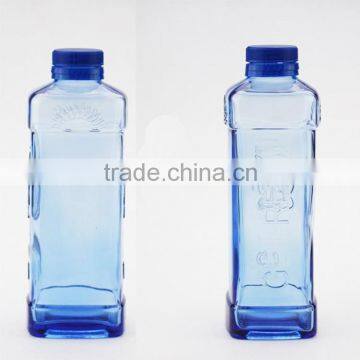 Beverage industry light blue color bottle empty glass bottle beverage clear bottle