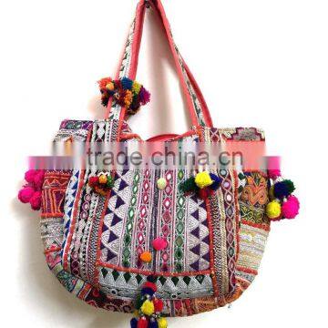 Large Vintage Banjara Bag Indian Gypsy handmade multi color tote