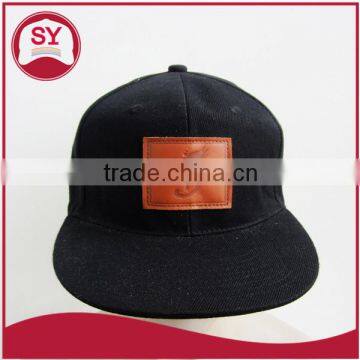 custom leather patch logo snapback hats wholesale