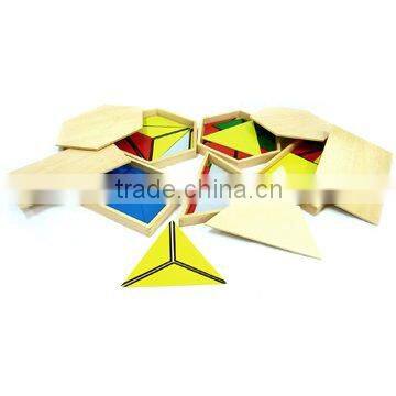 Constructive Triangles - 5 Boxes Montessori toy of Montessori material