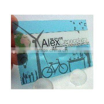 transparent plastic card