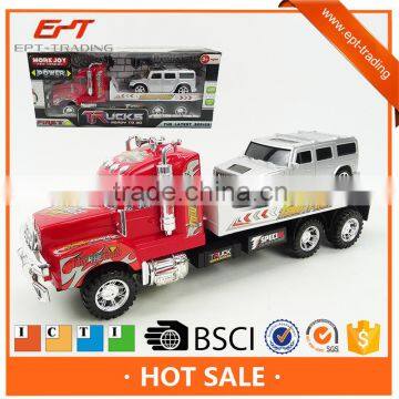 Mini plastic friction toy tow truck for kids