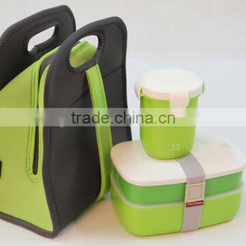 Plastic Lunch Box With Travel Cup / Cooler Bag Set photo-2