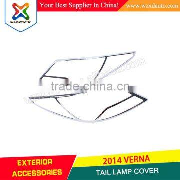 SET CHROME REAR TAIL LIGHT LAMP COVER TAIL LAMP COVER FOR VERNA 2014