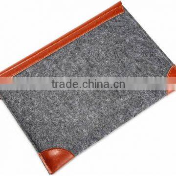 Factory Price Felt+pu Laptop Cover Case for Macbook Air/Pro