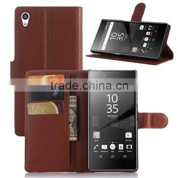 Hot! New! Cell Phone Cover Wallet Leather With Card Slots Stand Flip Mobile Phone Case for Sony z5 Premium China photo-2