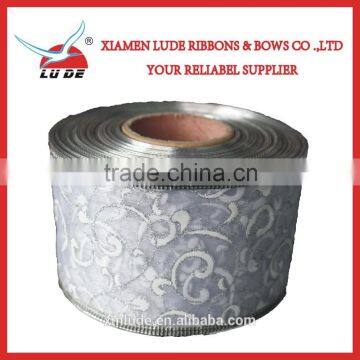 Hot Sale Gold Wired Edge Christmas Gift Ribbon photo-4