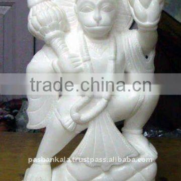 White Marble Hanuman Idol