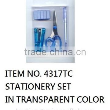 STATIONERY SET IN TRANSPARENT COLOR