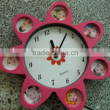 Clock with photo frame