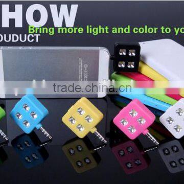 Led Flash for Smart Phone, RK06 for Cable Take Pole, Night Using Selfie Flash Light