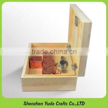 Thick wood desktop storage case we make solid wooden box