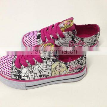 Hand painting drawing doodle canvas shoes for girls