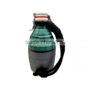 Bar Supply Beer Bottle Ceramic Green Pattern Beer Growler