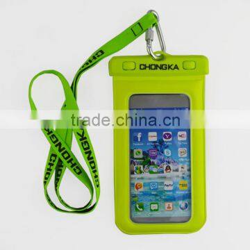 Free Sample OEM mobile pouch Waterproof Tpu PVC Zipper Bag