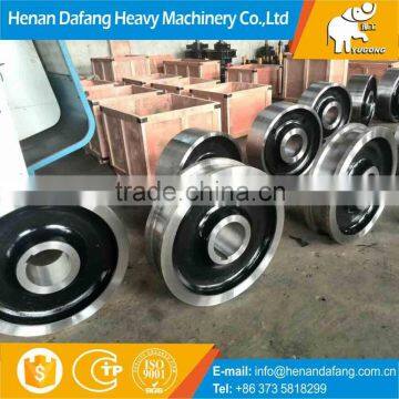 China Manufacture Steel Material Crane Wheels,Customized Crane Trolley Crane Wheel on Rails