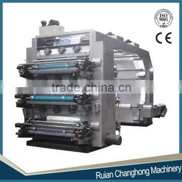 Full Automatic 6 Color Polyethylene Plastic Film Flexo Printing Machine