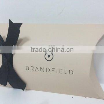 Custom Paper Pillow Box With Nice Bow