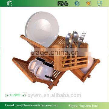 Beautiful and Durable Bamboo Collapsible Dish Rack